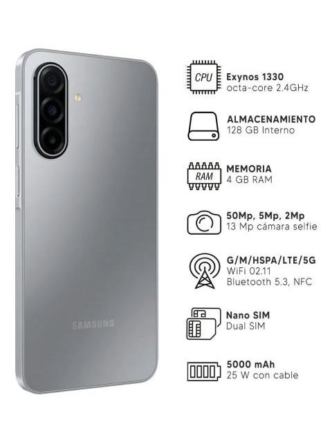 SAMSUNG GALAXYA36 128 5G + 8 RAM BLACK + ADAPTER GENERICO