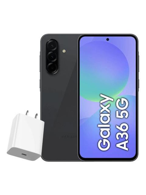 SAMSUNG GALAXY A36 5G DUAL SIM 128GB 8RAM BLACK + ADAPTADOR GENERICO
