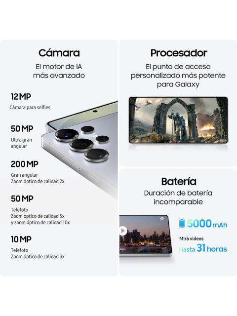 SAMSUNG GALAXY S25 ULTRA 5G DUAL SIM 512 GB PLATA 12 GB RAM