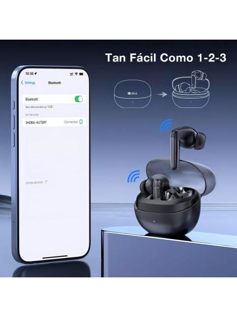 SMARTPHONE TECNO SPARK 30C DUAL SIM 8 256 NEGRO CON AUDIFONOS INALAMBRICOS