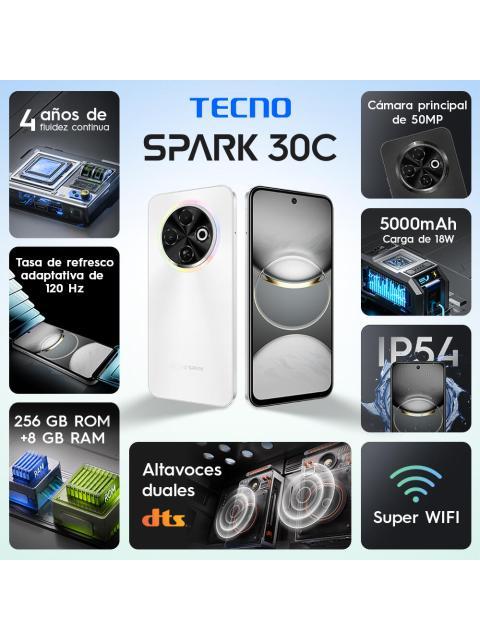 TECNO SPARK 30C KL5 DUAL SIM 256 GB BLANCO 8 GB RAM