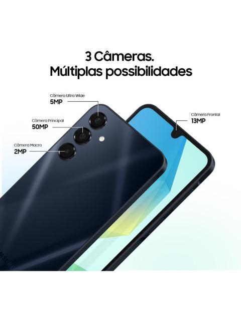 TELEFONO CELULAR SAMSUNG GALAXY A16 5G 256 GB + 8 GB DE RAM CAMARA DE HASTA 50 MP PANTALLA 6.7 NFC IP54 BATERIA AZUL OSCURO DE 5000 MAH