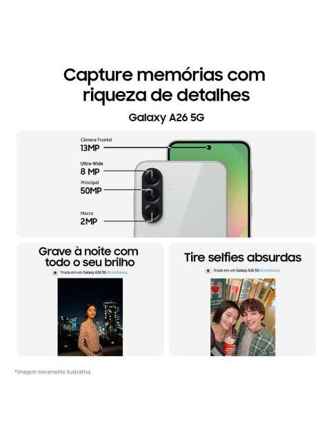 TELEFONO CELULAR SAMSUNG GALAXY A26 5G 256 GB 8 GB DE RAM CAMARA DE 50 MP IP67 PANTALLA SUPER AMOLED 6.7 NFC - NEGRO