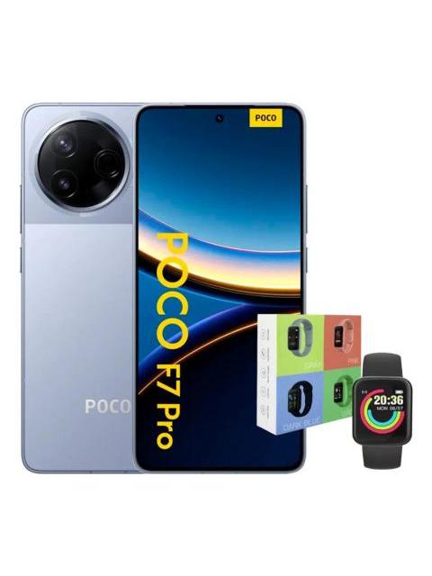 XIAOMI POCOPHONE POCO F7 PRO DUAL SIM 256 GB 12 RAM BLUE + SMARTWATCH MACARON