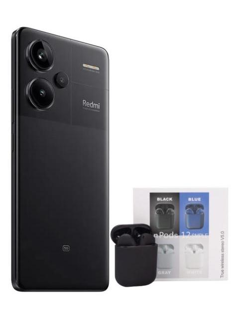 XIAOMI REDMI NOTE 13 PRO PLUS 5G DUAL 256GB 8RAM BLACK + TRUE WIRELESS IN PODS 12